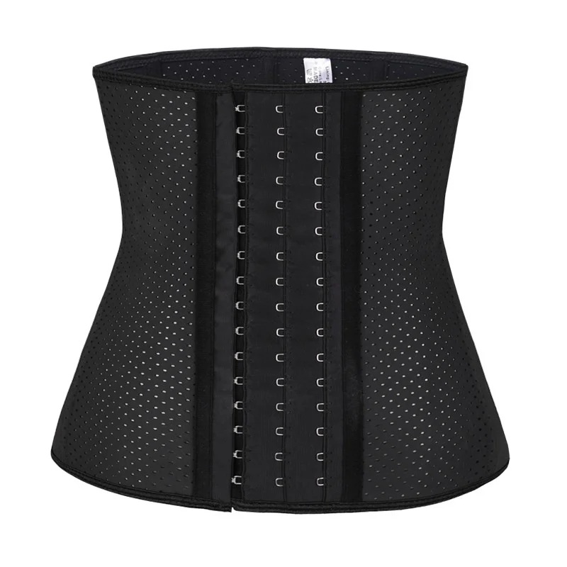 

Pierced breathable rubber corset 9 steel latex corset exercise belt abdomen closing body shaping clothes