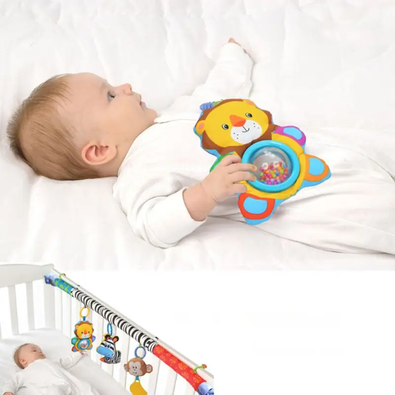 

Baby Stroller Hanging Toys Soft Plush Rattles Ring Bell Infant Educational Toy