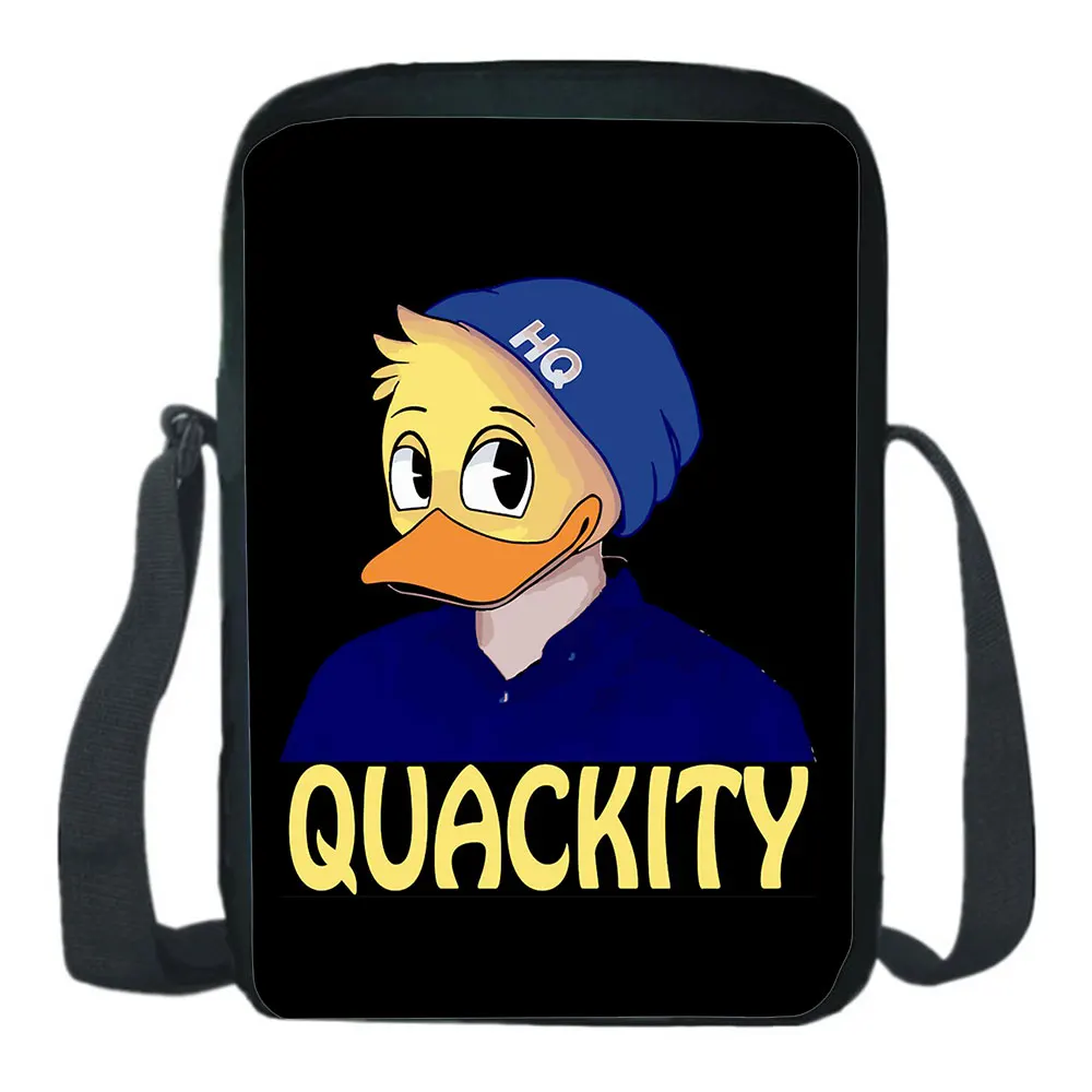Quackity Shoulder Bags My Beloved Crossbody Rucksack School Short Trip Messengers Bag Boy Girl Sling Pack Fashion Casual Mochila