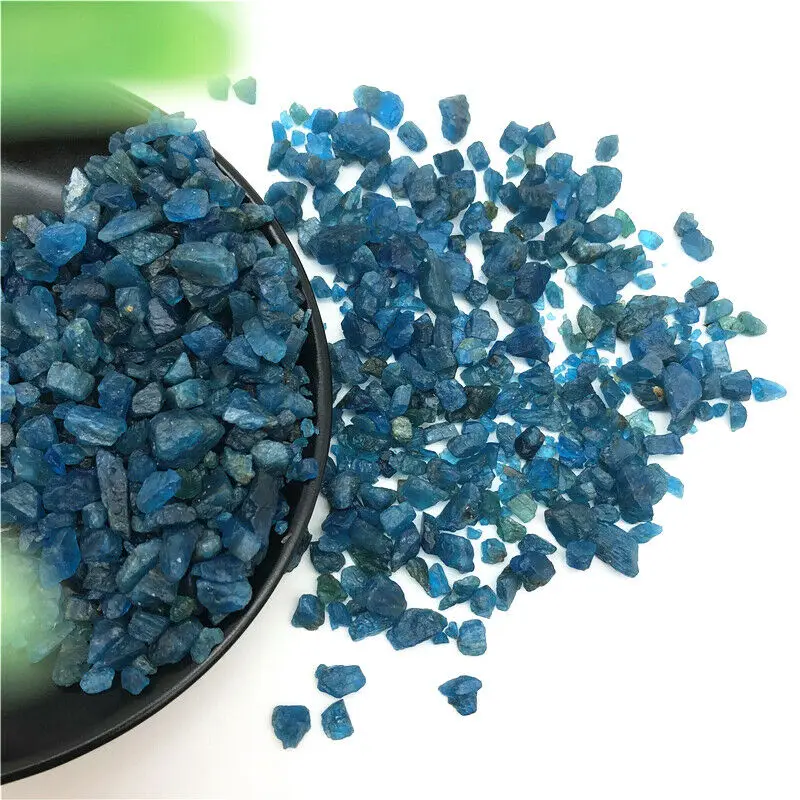 

Прямая поставка, 50 г, натуральные необработанные драгоценные камни из апатита синего цвета, необработанные натуральные камни, лечебные кам...