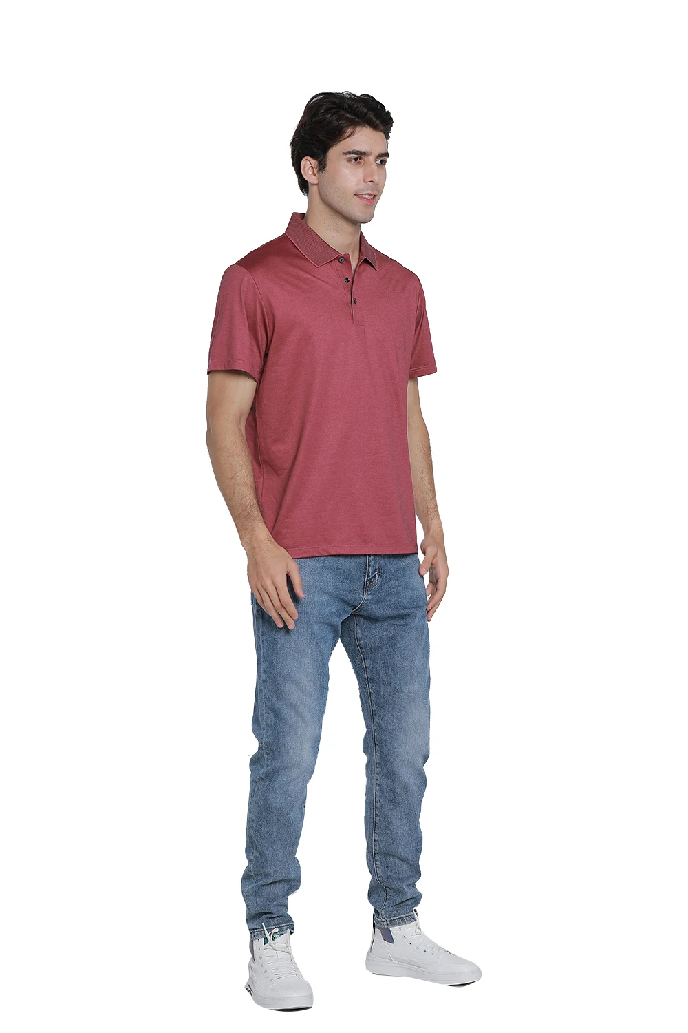 

DRONKON New Fashion Loose Mens High Quality Polo Shirts Summer Casual Business Short Sleeve Lapel Solid Color Tops 81011