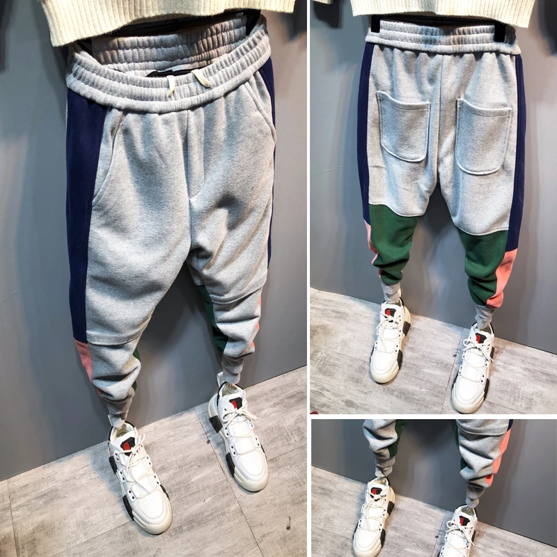 Брюки спортивные мужские контрастных цветов стрейч 2020 | Мужская одежда
