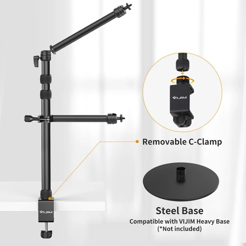Настольный кронштейн VIJIM LS11 C-clamp осветительная стойка съемный с винтом 1/4