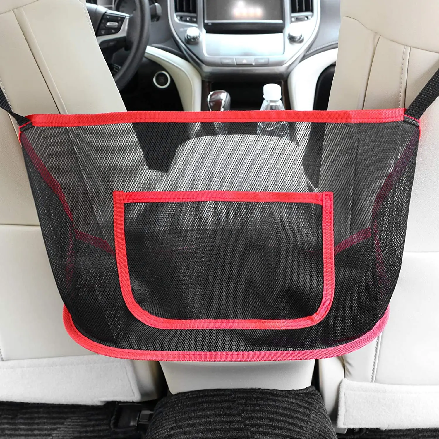 

Car Net Pocket Handbag Holder Seat Back Organizer Mesh Large Capacity Bag Between Seat Storage Pet Net Barrier Dog Net