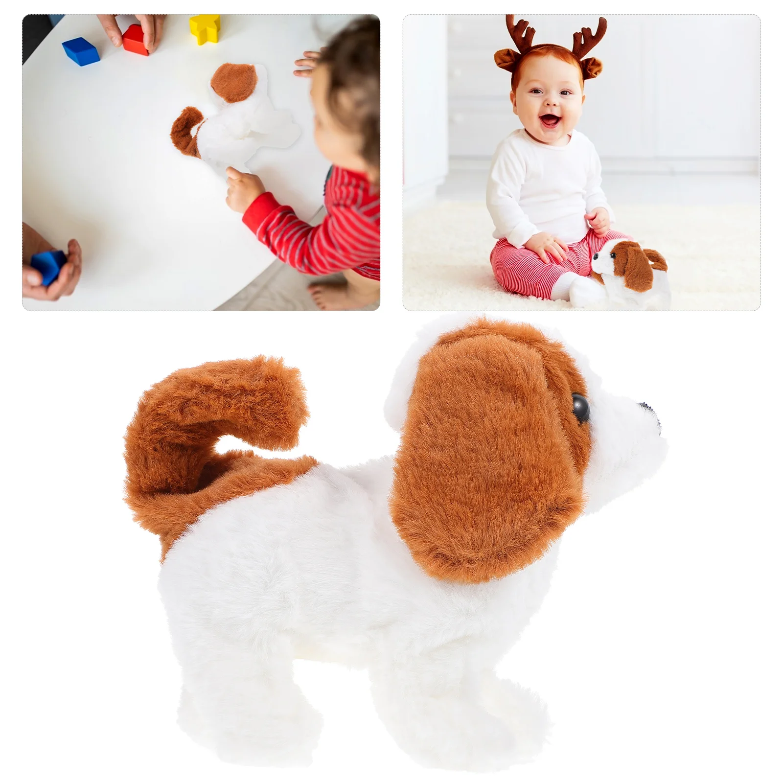 

1Pc Lovely Imitation Dog Shaped Doll Adorable Barking Dog Plaything