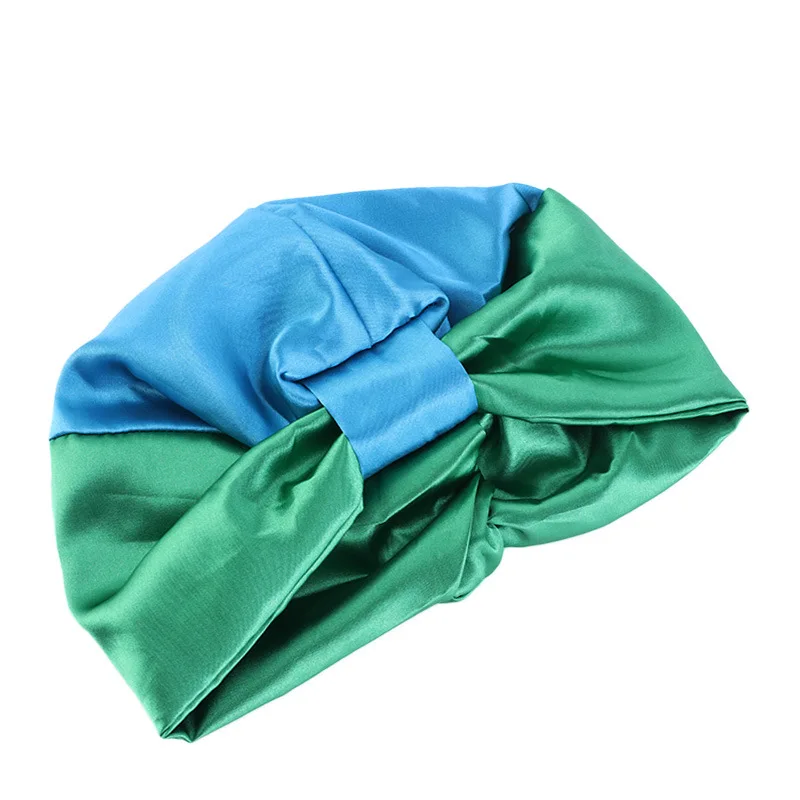 

Hats For Women Fashion Multifunction New Double-layer Elastic Satin Scarf Hat Silk-like Chemotherapy Hat Nightcap Four Seasons