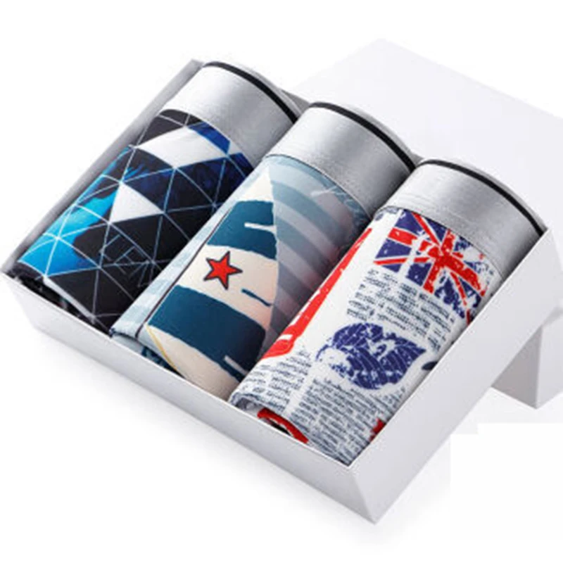 Hot Underwear Men Cotton  Boxing Underpants Male Panties Breathbale Shorts U Convex Pouch Plus Size L-3XL