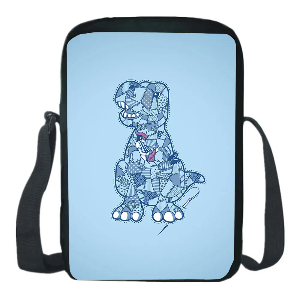 Школьный рюкзак с динозавром, повседневная сумка через плечо для мальчиков и девочек, диагональная маленькая легкая миниатюрная сумка для ...