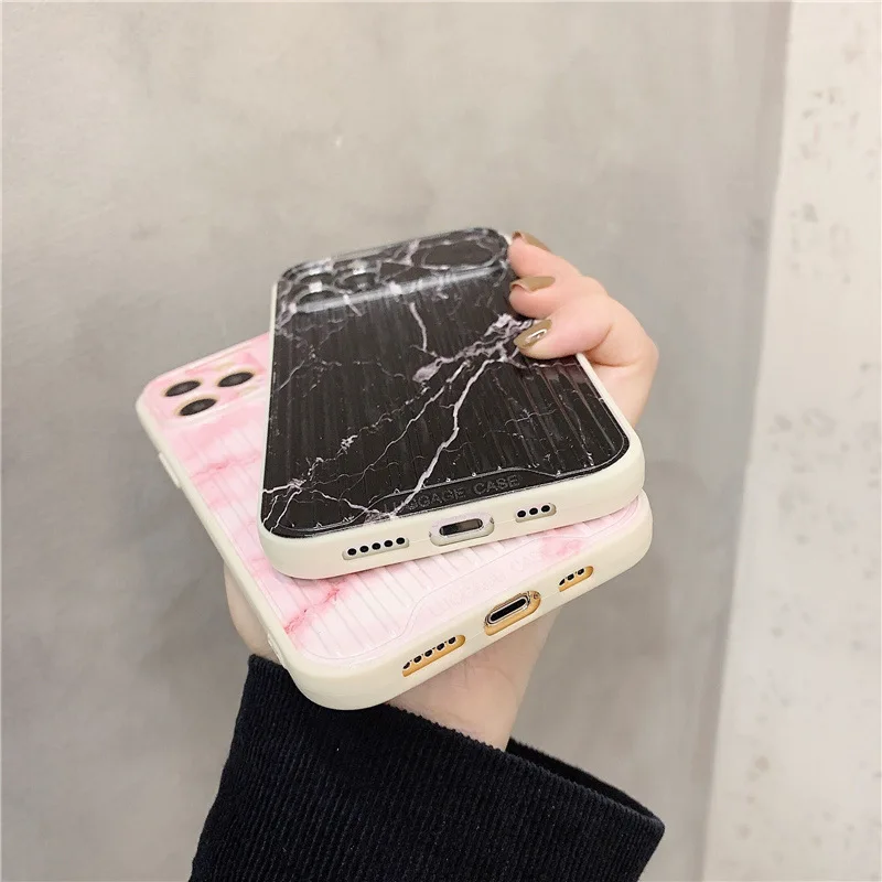 

Camera Protection Marble Phone Case For iPhone 12 11 Pro Max X XR XS Max 7 8 Plus Silicone Back Cover Coque