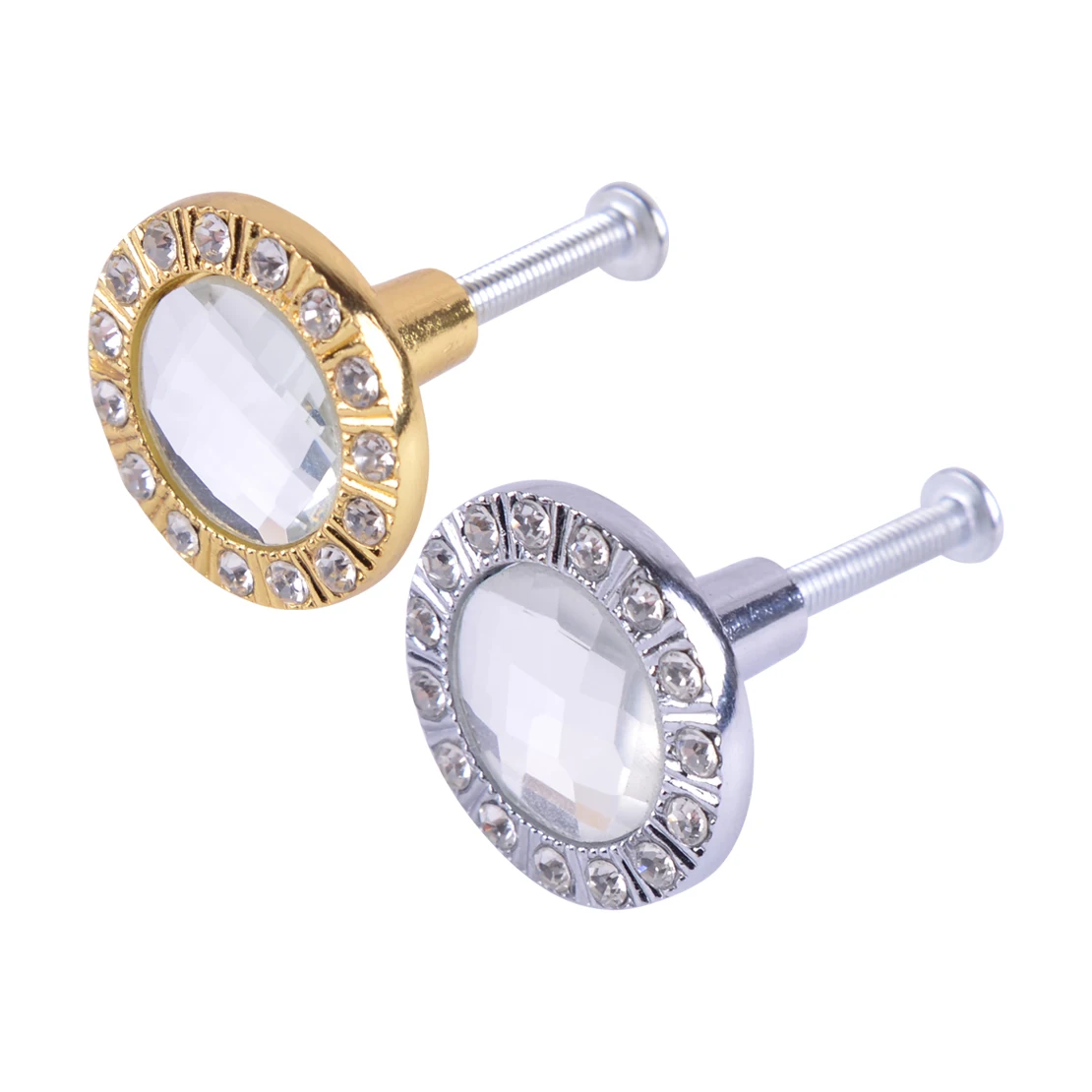 LETAOSK 10 шт. золотистые/серебристые Алмазная форма Хрустальная Стеклянная Ручка