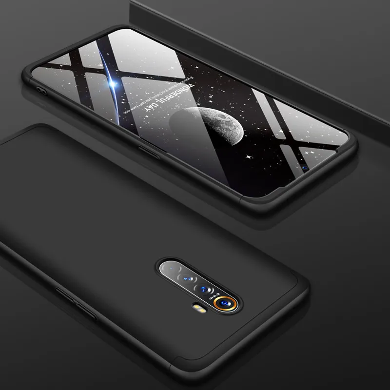 Oppo Realme X2 Pro Cover RealmeX2Pro 360 Degree Full Cover Protected Matte Hard Cover For Oppo Real Me X2 Pro Cover Protector - Цвет: Black