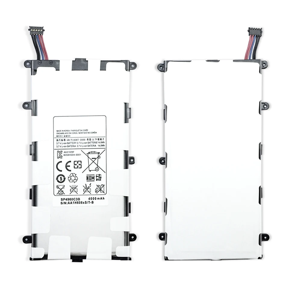 Литий-полимерный аккумулятор для планшета samsung GALAXY Tab 2 7,0 GT P3100 P3110 P3113 P6200 сменный аккумулятор 4000 мАч SP4960C3B