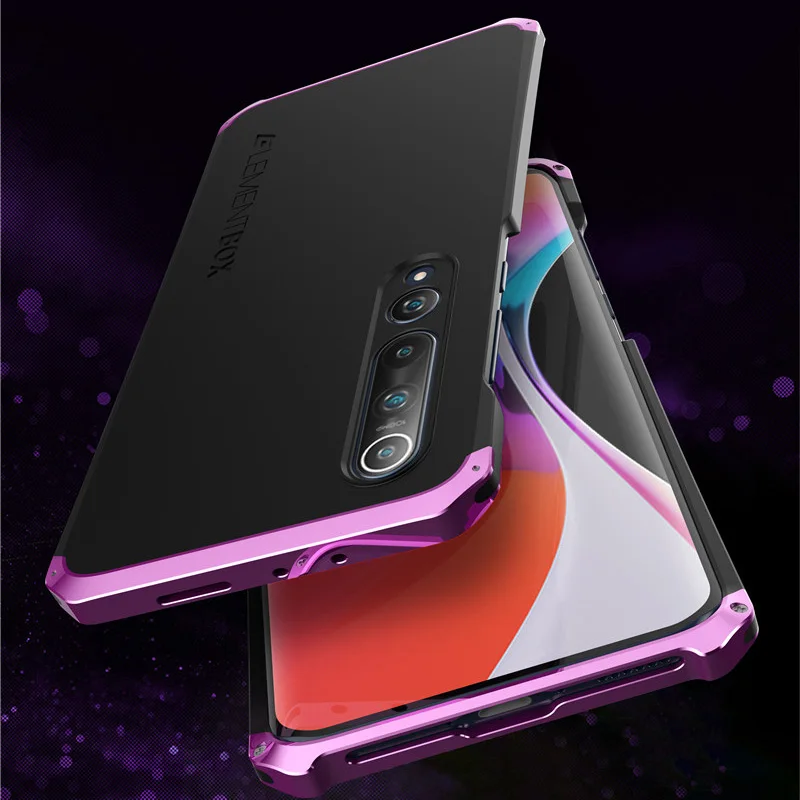 Противоударный алюминиевый металлический армированный чехол для Xiaomi Mi 10 Pro