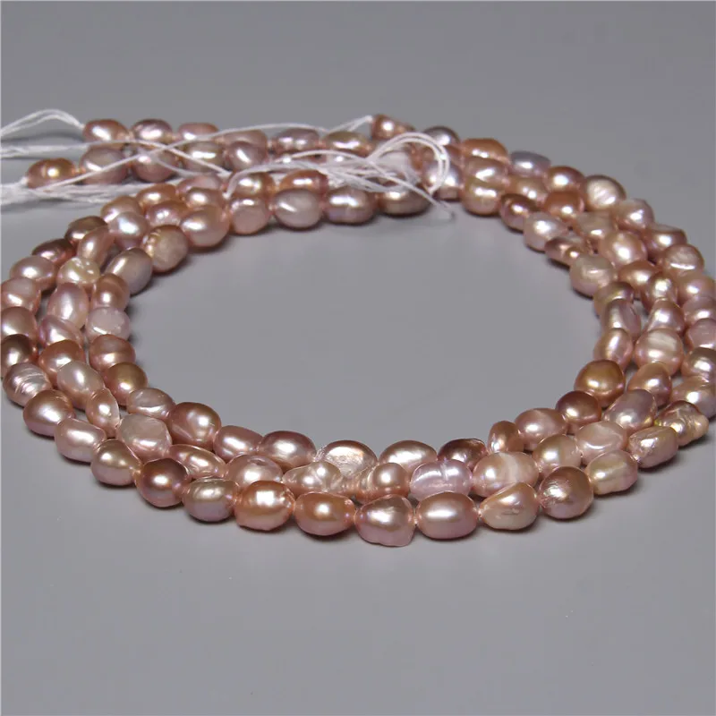 

Real 7-11mm Baroque Irregular 100% Natural Freshwater Pearl Beads For Jewelry Making DIY Women Bracelet Necklace 14'' Wholesale