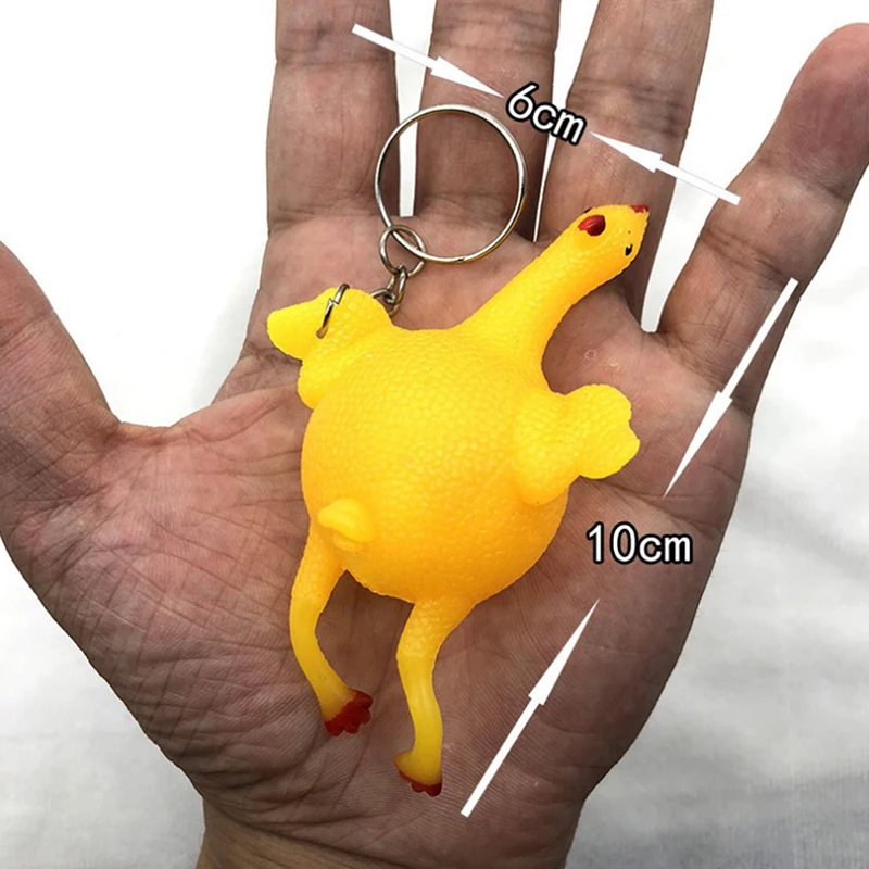 

Novelty Squishy Toy ANTI STRESS Squeeze TOY Autism Mood Relief Chicken And Egg Laying Hens Key Chain Pendant New Arrival