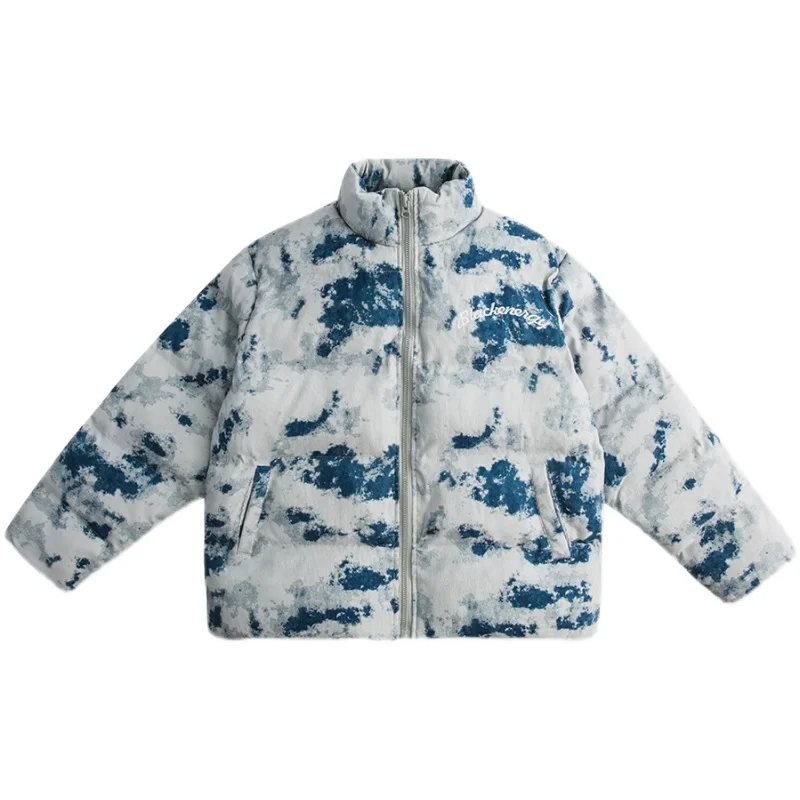 

Мужская зимняя новая пуховая куртка, белый фон