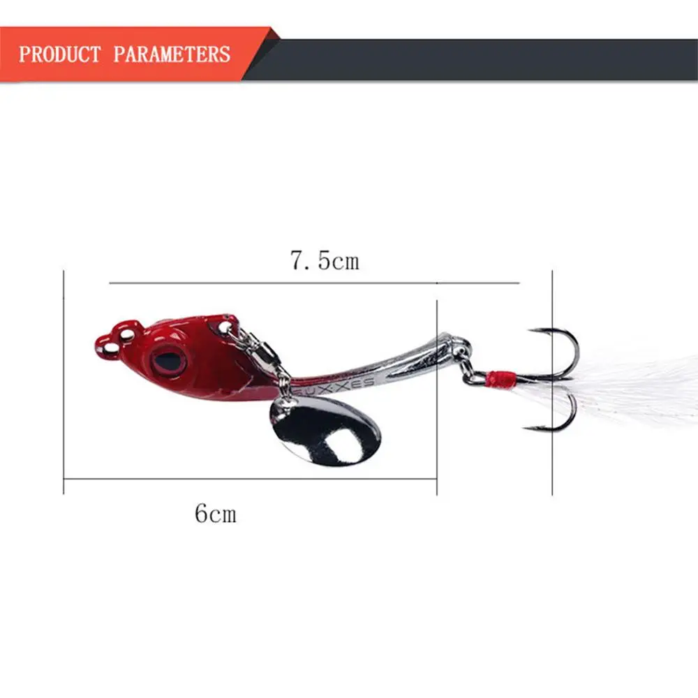 

1PCS zinc alloy metal sequins VIB 11g fishing bait with fish hook vibrating spoon hard bait artificial bait shake bait bait