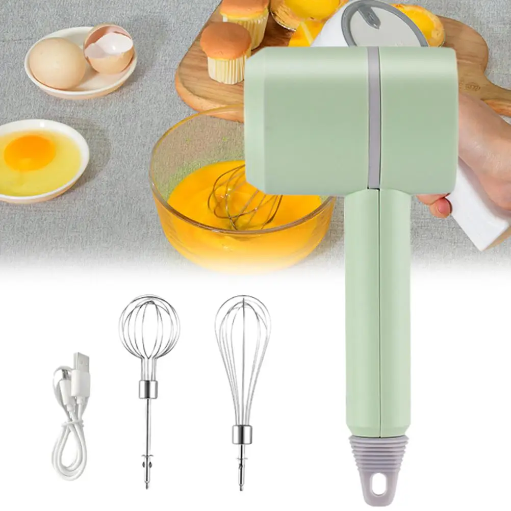 

Fashion USB Charging Mixing machine Home Wireless Hand-held Electric Whisk 3 Speeds Mixer Whisk for Making Cakes Coffee Latte