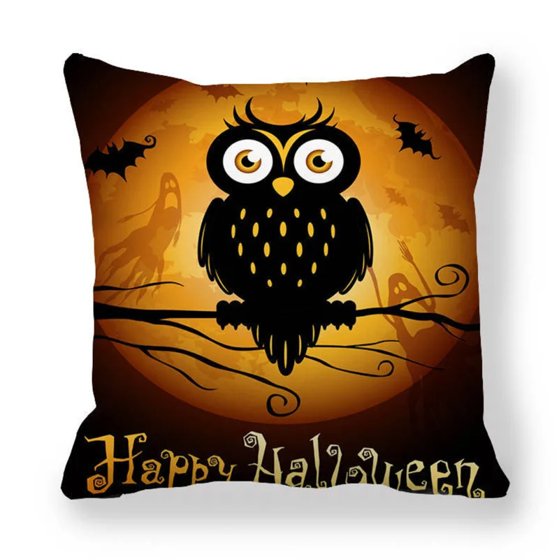 Halloween Collection Cartoon Horror Pumpkin Bat Ghost Pillowcase Decorative Hotel Car Chair Home Decor Pillow Case | Дом и сад