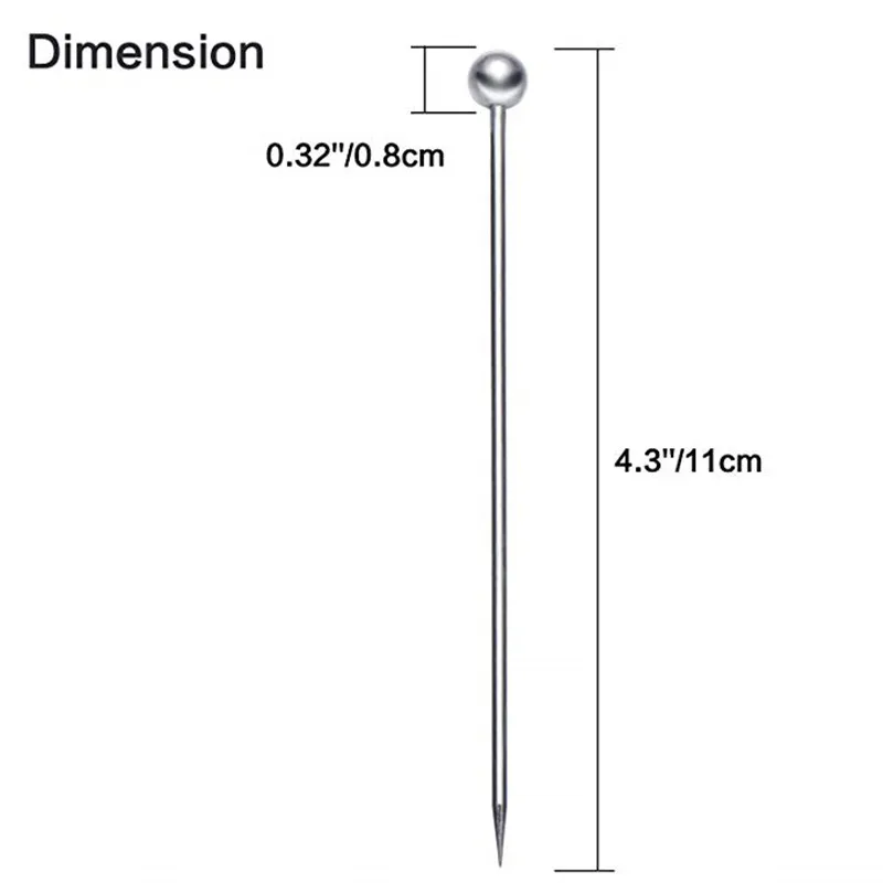 20 шт Нержавеющая сталь палочки для коктейля зубочистки вечерние Барные