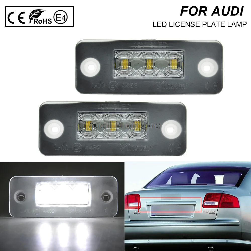 2 шт. светодиодный Подсветка регистрационного номера номерной знак держатель