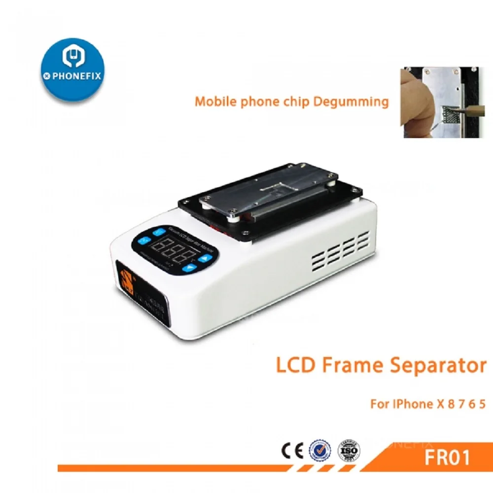 PHONEFIX мини LCD экран средняя рамка Безель демонтирует сепаратор/дробилка для переработки нагревательная платформа для демонтажа каретки для телефона Refurbishme
