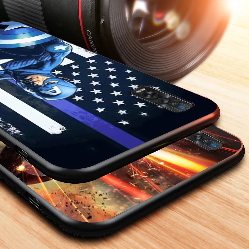 

Marvel Comic Captain America for OPPO Find X2 A93 A92 A73 A72 A53 A53S A32 A12 A11X AX7 Neo Pro Lite Black Phone Case
