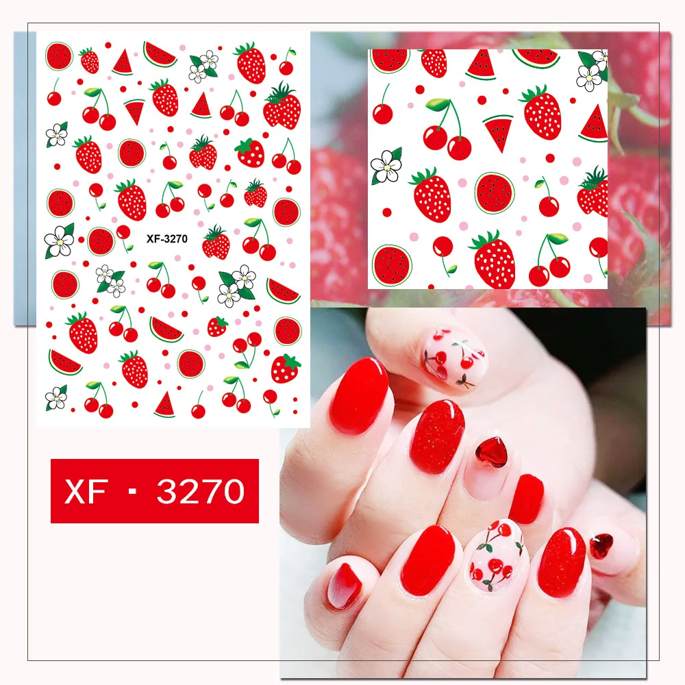 

1PC Nail Art Stickers Leaf Flower Water Decals Transfer Sticker Nail Art Manicure Decoration Tips