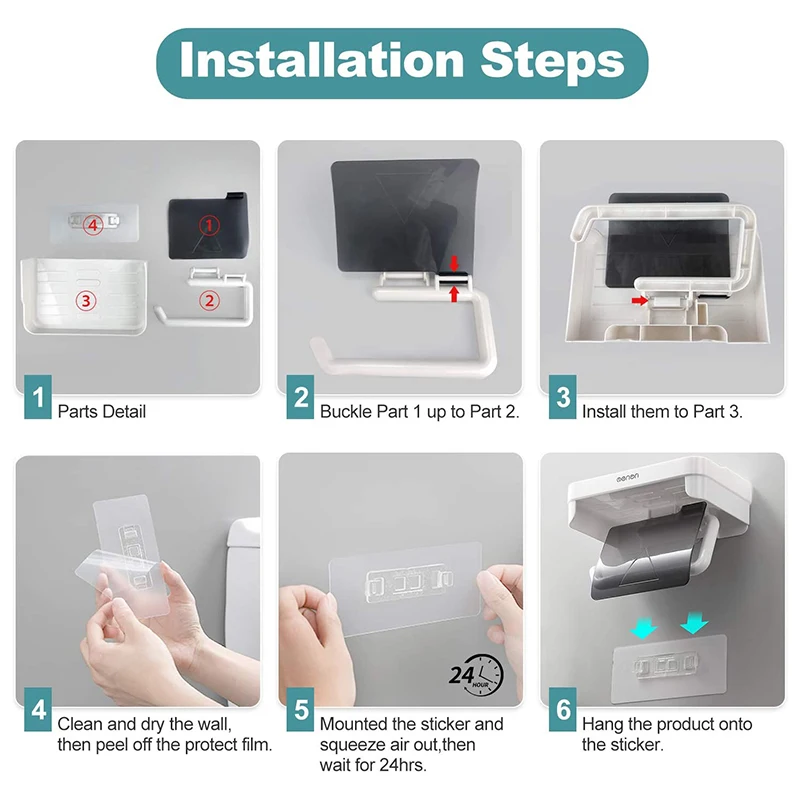 

Toilet Paper Holder Wall Mount Paper Towel Rack Multi-Function Toilet Roll Holder Tissue Shelf WC Bathroom Accessories