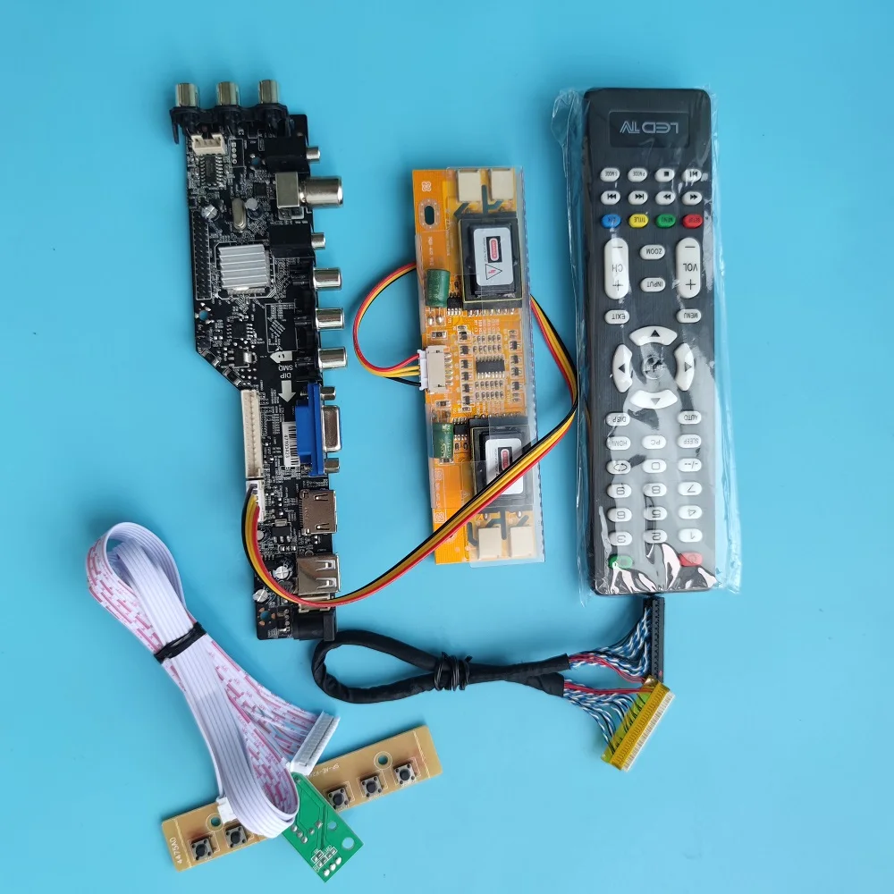 

Kit For LTM190M2 1440x900 4 CCFL panel remote kit LCD AV DVB-T DVB-T2 digital HDMI-compatible USB VGA TV controller board driver