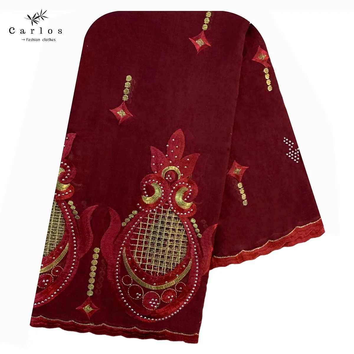 2022 Hot Sales Muslim Big Size Scarf 100% Cotton Embroidery African Women Hijab Dubai on Wholesale price | Тематическая одежда и