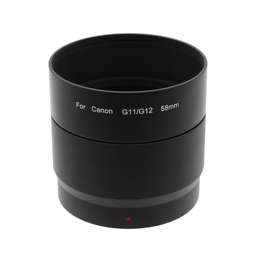

For Canon PowerShot G10 G11 G12 camera 58mm filter thread Lens Filter Adapter Tube Ring Metal