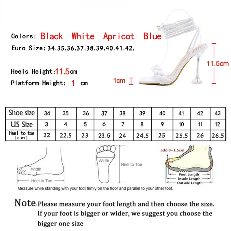 

2021 New Summer Fashion Design Weave Women Sandals Transparent Strange High heels Ladies Sandals Open Toe Shoes