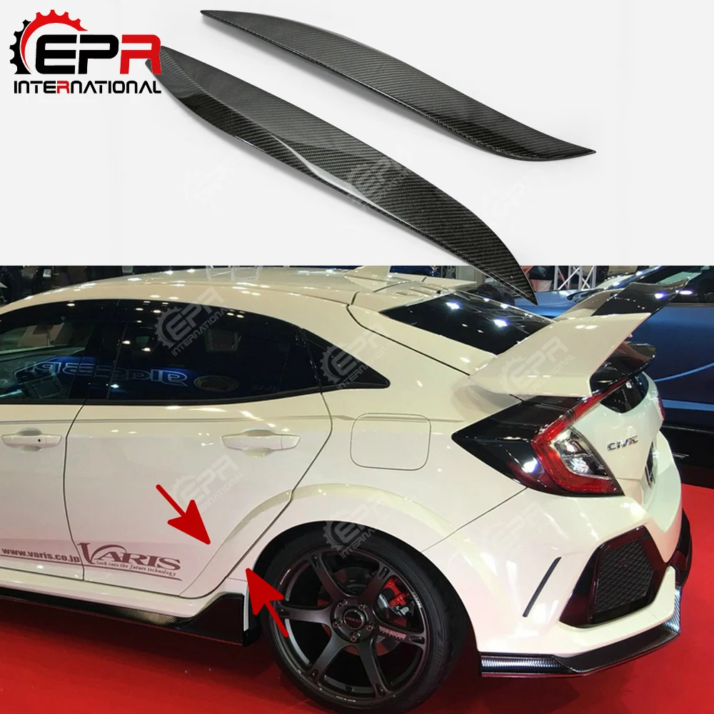 

Bodykits Vrsar1 Стиль углеродного волокна заднее крыло отделка глянцевое покрытие колеса Flare арочный комплект для Honda Civic Тип R FK8 (5Dr Люк)