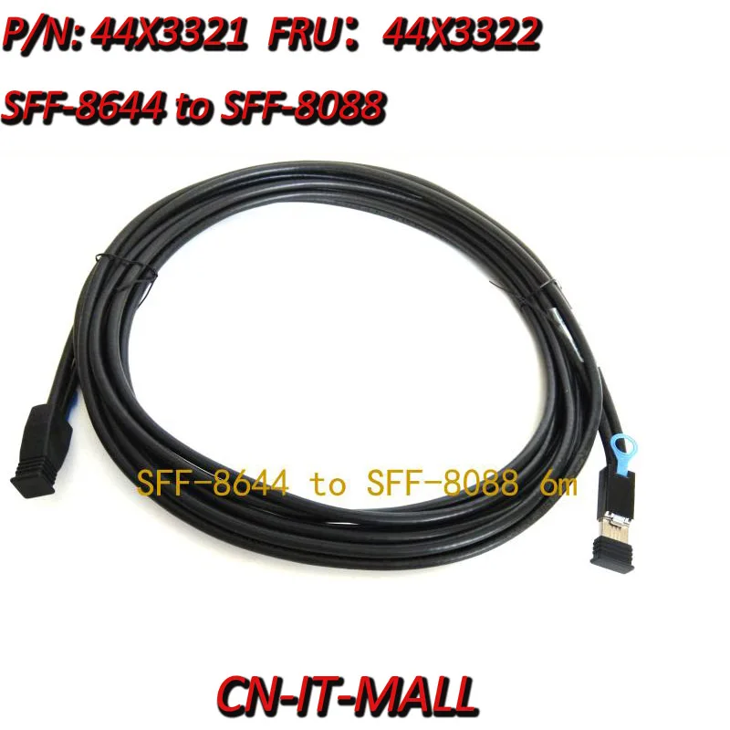 

New Mini SAS Cable SFF-8644 to SFF-8088 24AWG 6M 44X3322 44X3321 R0020
