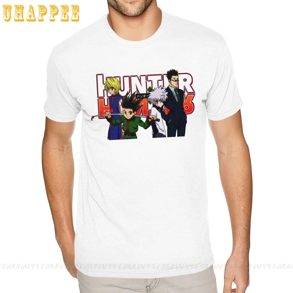 Мужская хлопковая футболка с логотипом Hunter X Hunter|Мужские футболки| |