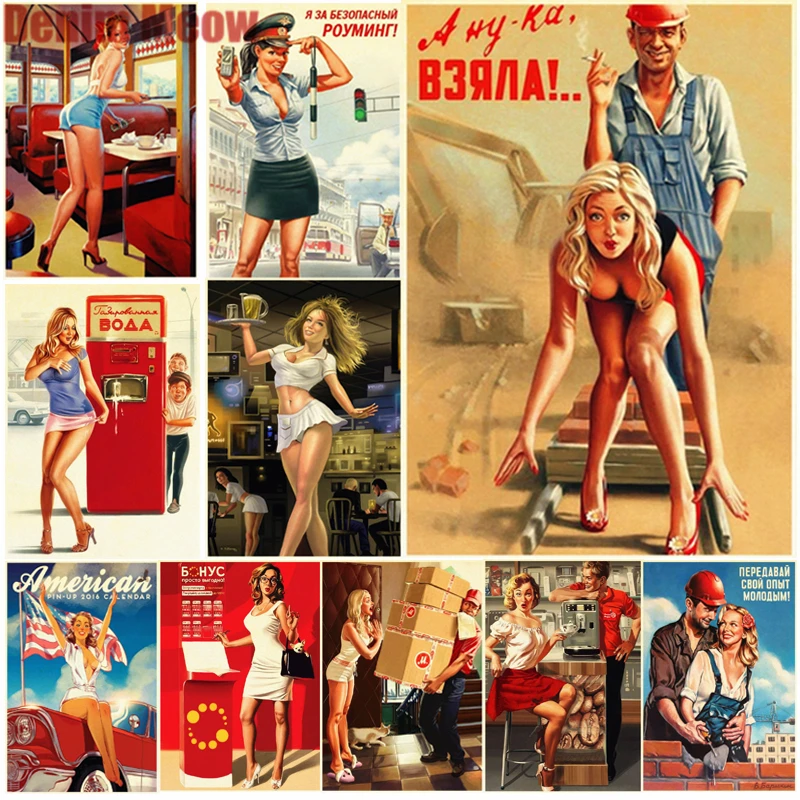 

Girl Plaque Vintage Metal Tin Sign Sexy Girl Decorative Plates Wall Poster for Bar Cafe Pub Home Decor Iron Painting 20x30cm
