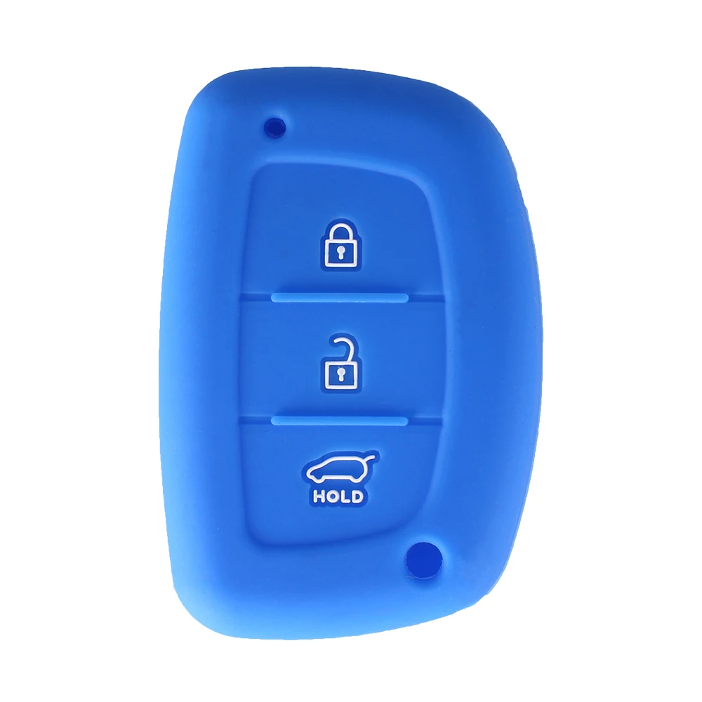 Силиконовый чехол KEYYOU для автомобильного ключа с 3 кнопками Hyundai IX25 IX35 IX45 Elantra Accent