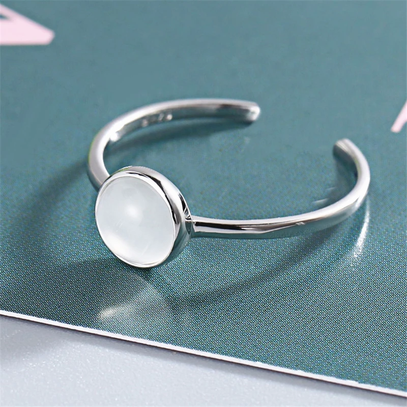 2021 новые корейские модные круглые овальные зеленые опаловые массивные кольца