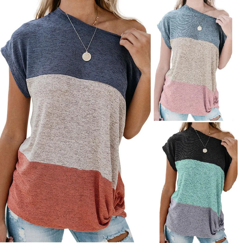 Женская однотонная блузка пуловер с узелком и открытыми плечами 2019|Блузки| |