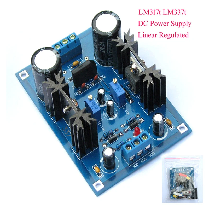 

LM317t LM337t Adjustable Regulated Linear Power Supply 5-40V DC DIY Kits Module Parts Component F7-007