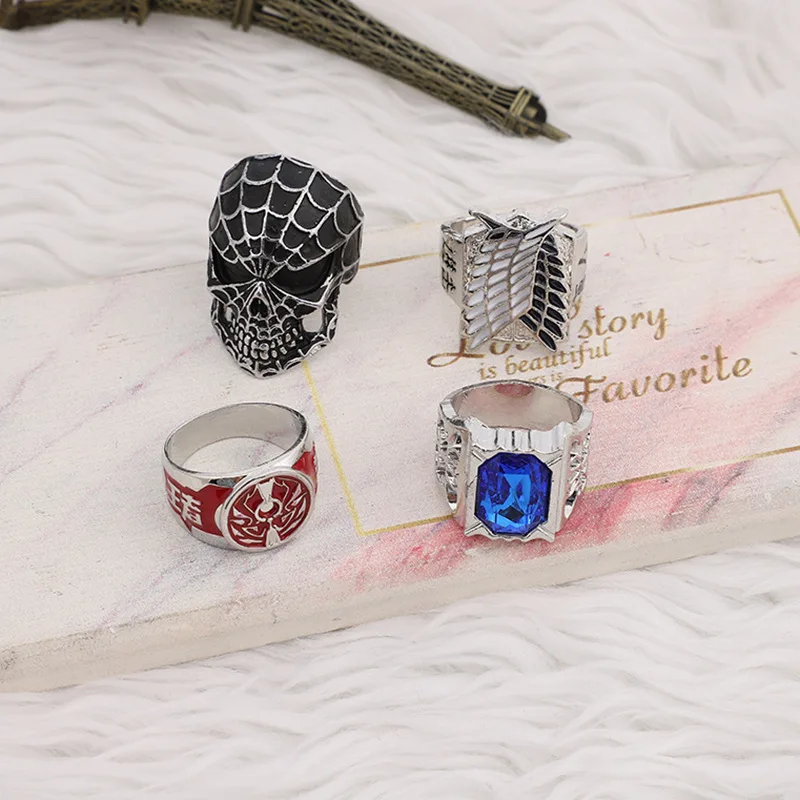 

Anime Black Butler Metal Ring Ciel Phantomhive Cosplay Accessories Sebastian Michaelis Fashion Pendants for Men Women Gift