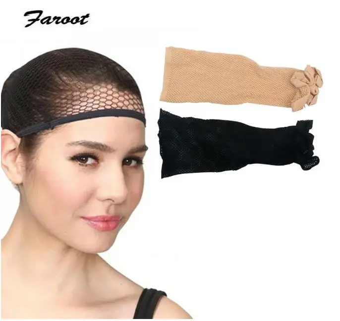 Elastic Mesh Net Wig Caps Fishnet Liner Stocking Sleep for Open End Cap Long and Short Hair | Дом и сад