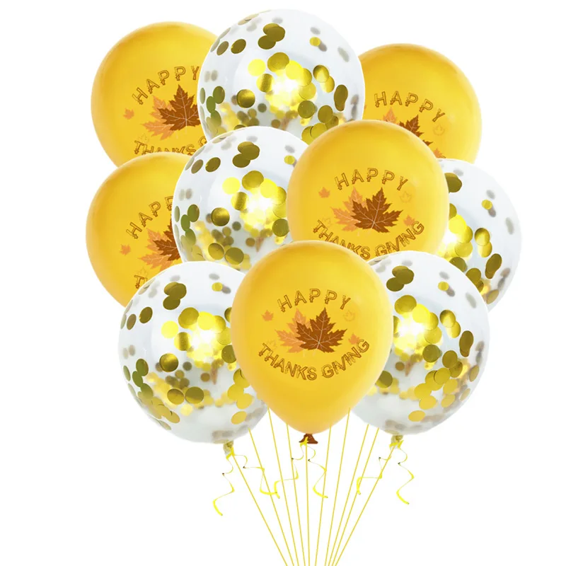 10 шт детский душ слон кленовый лист печатать воздушный шар латексный с конфетти