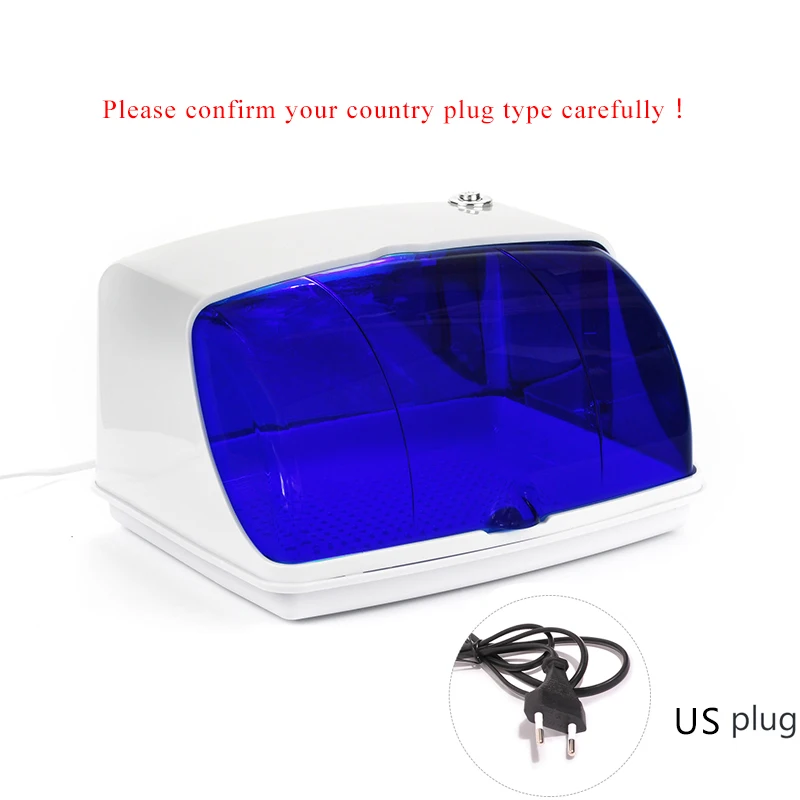 Bluerise УФ стерилизатор для маникюрных инструментов стерилизация коробка художественные инструменты для ногтей стерилизатор дезинфекция шкафы Красота и здоровье - Цвет: US Plug 110V