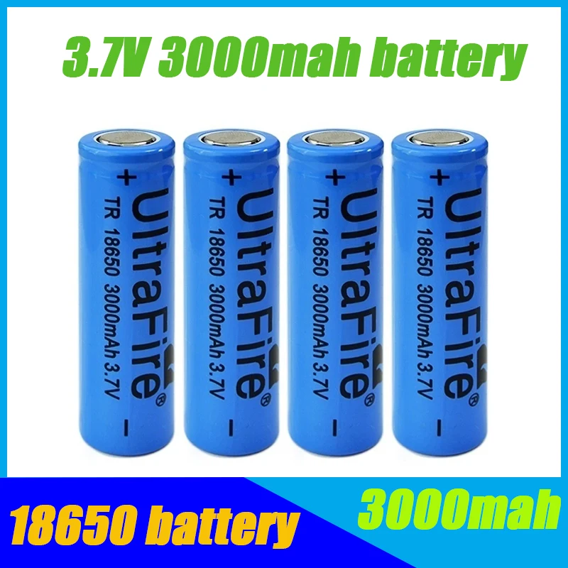 

New 18650 Battery Rechargeable Battery 3.7V 18650 3000mAh Capacity Li-ion Rechargeable Battery For Flashlight Torch Battery