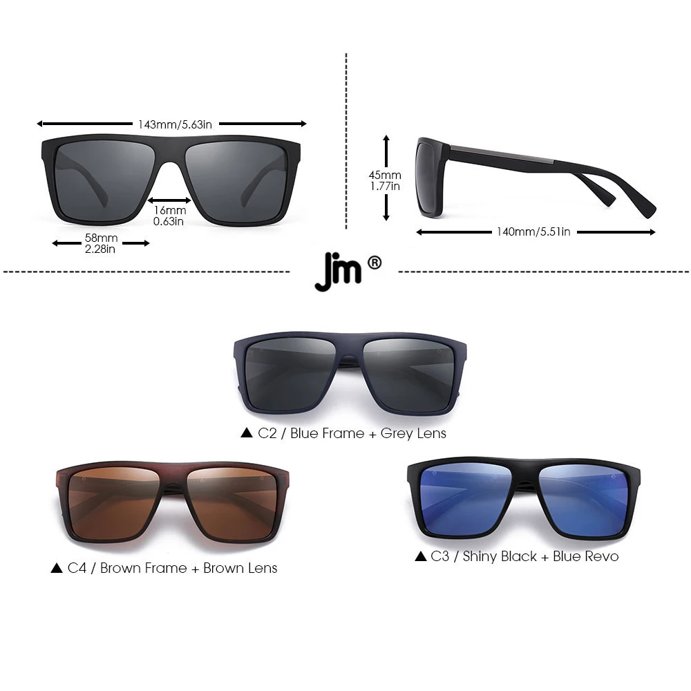 

Women Men Polarized Square Sunglasses Retro Sun Glasses Driving Sunglasses Brown