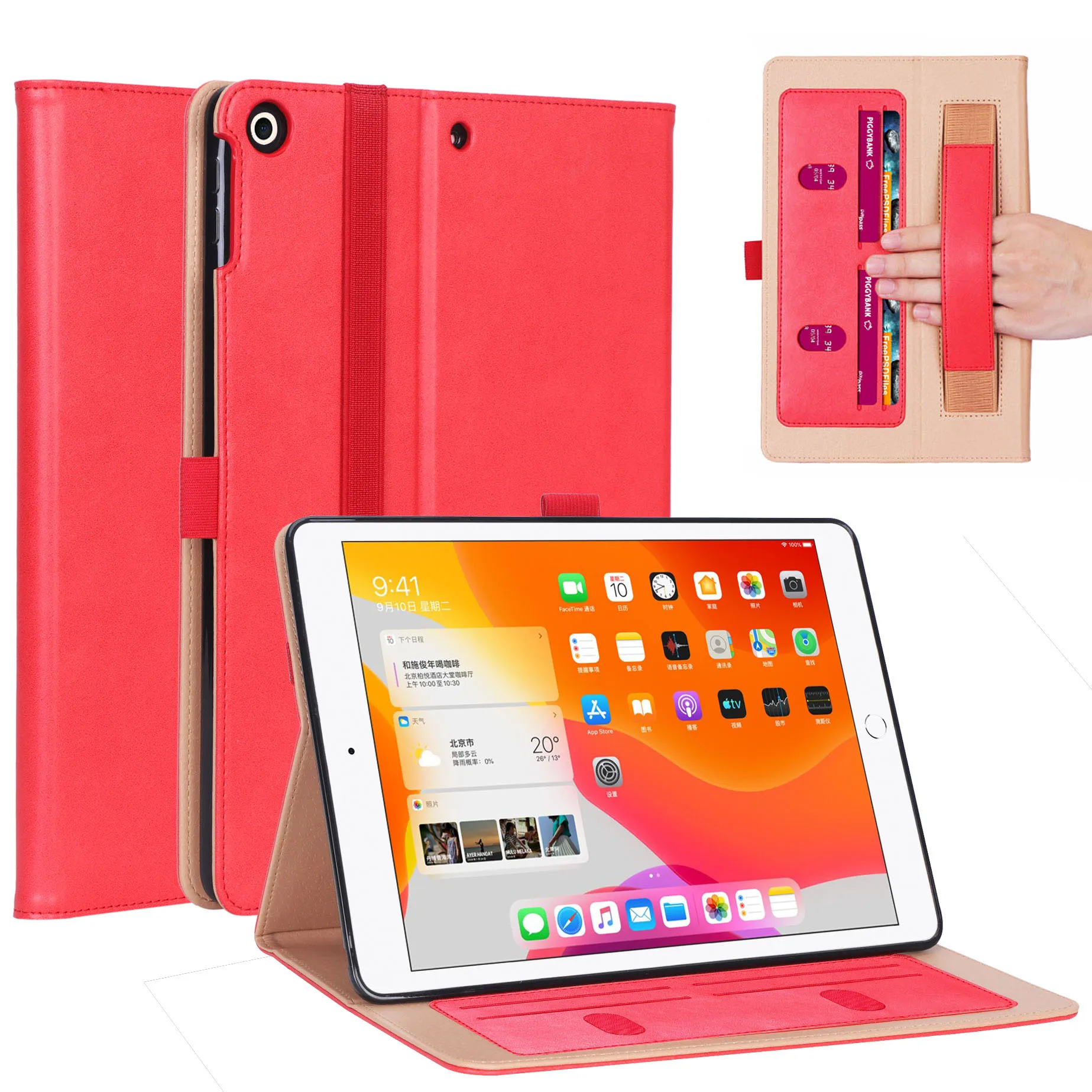 Чехол из воловьей кожи с магнитным ремешком для iPad 7 10 2 2019 A2200 A2198 A2197 A2232 + пленка