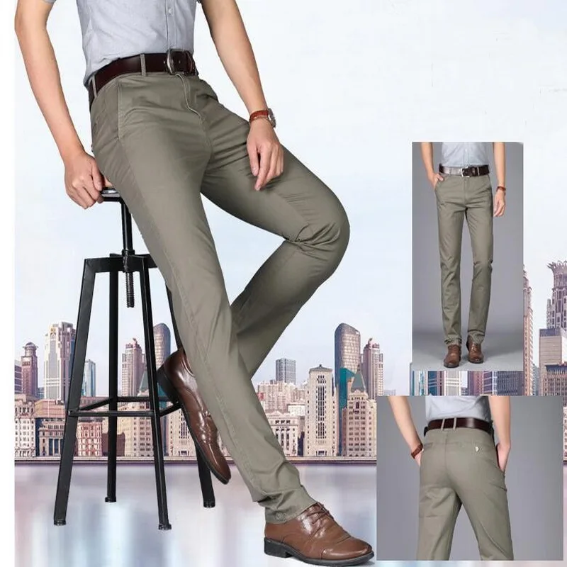 

Men Suit Pants No Iron Dress Pants Men Business Trousers Office Casual Social Pants Men's Classic Trousers Pantalones Hombre