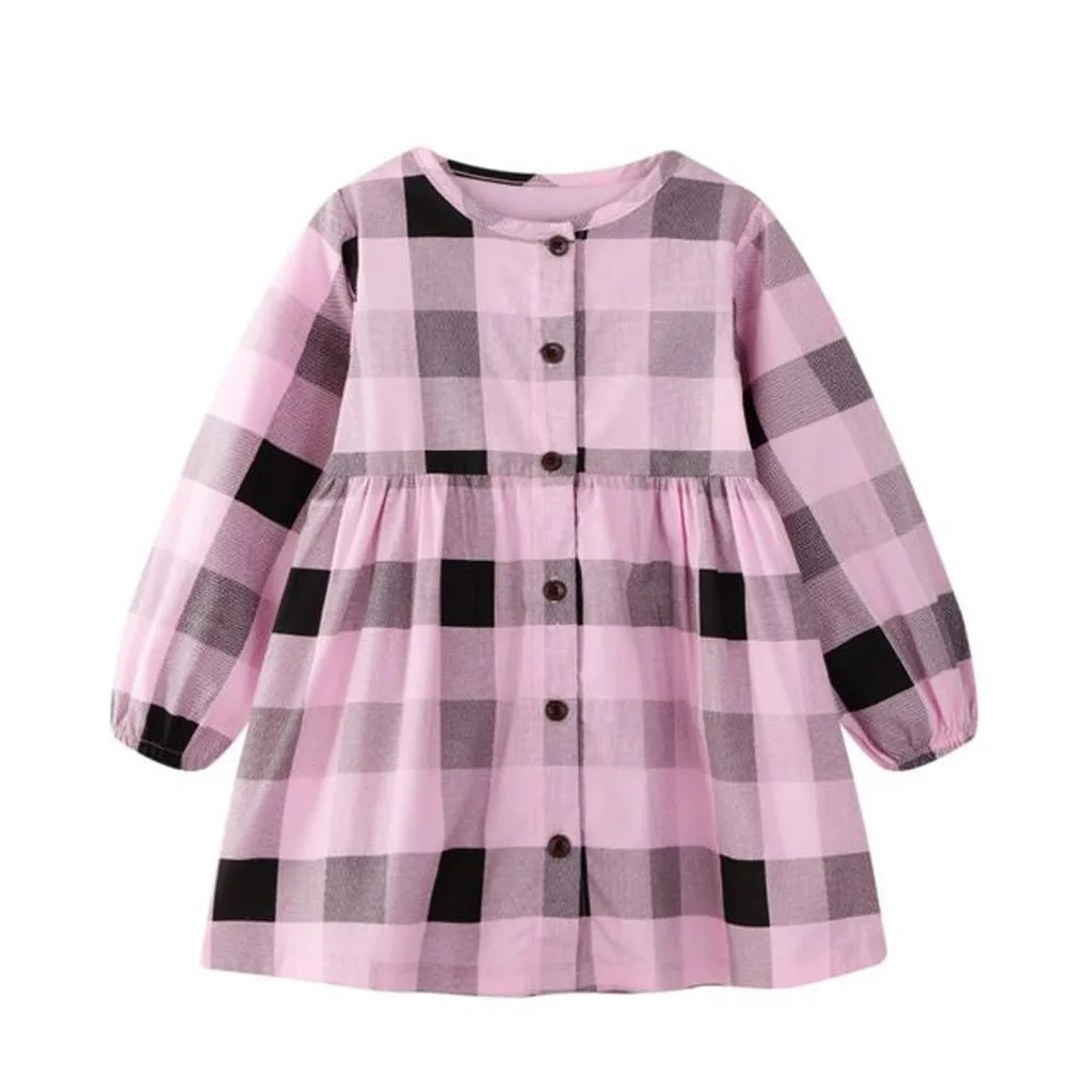Платье для девочек; vestidos; Детские платья для девочек; vestido infantil; рождественское платье на Хэллоуин; vestido; повседневное клетчатое платье с длинными рукавами; Z4